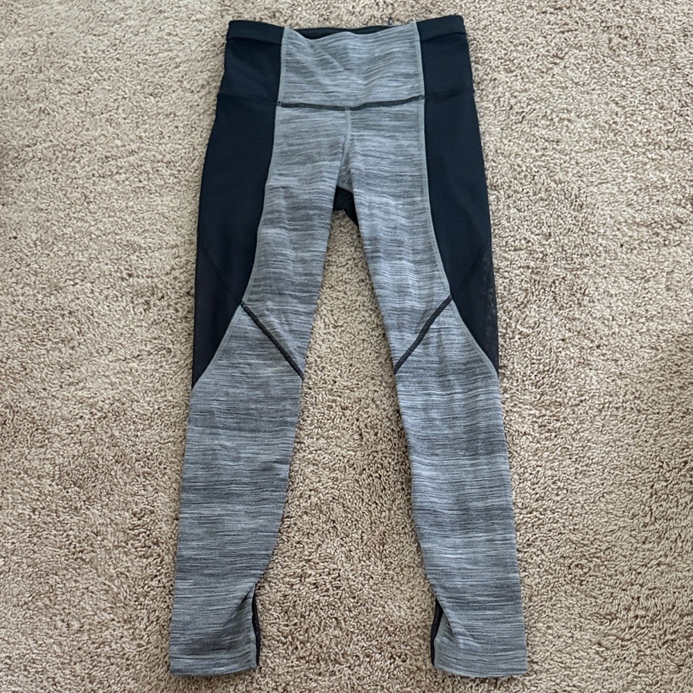 lululemon athletica Gray and Black Leggings